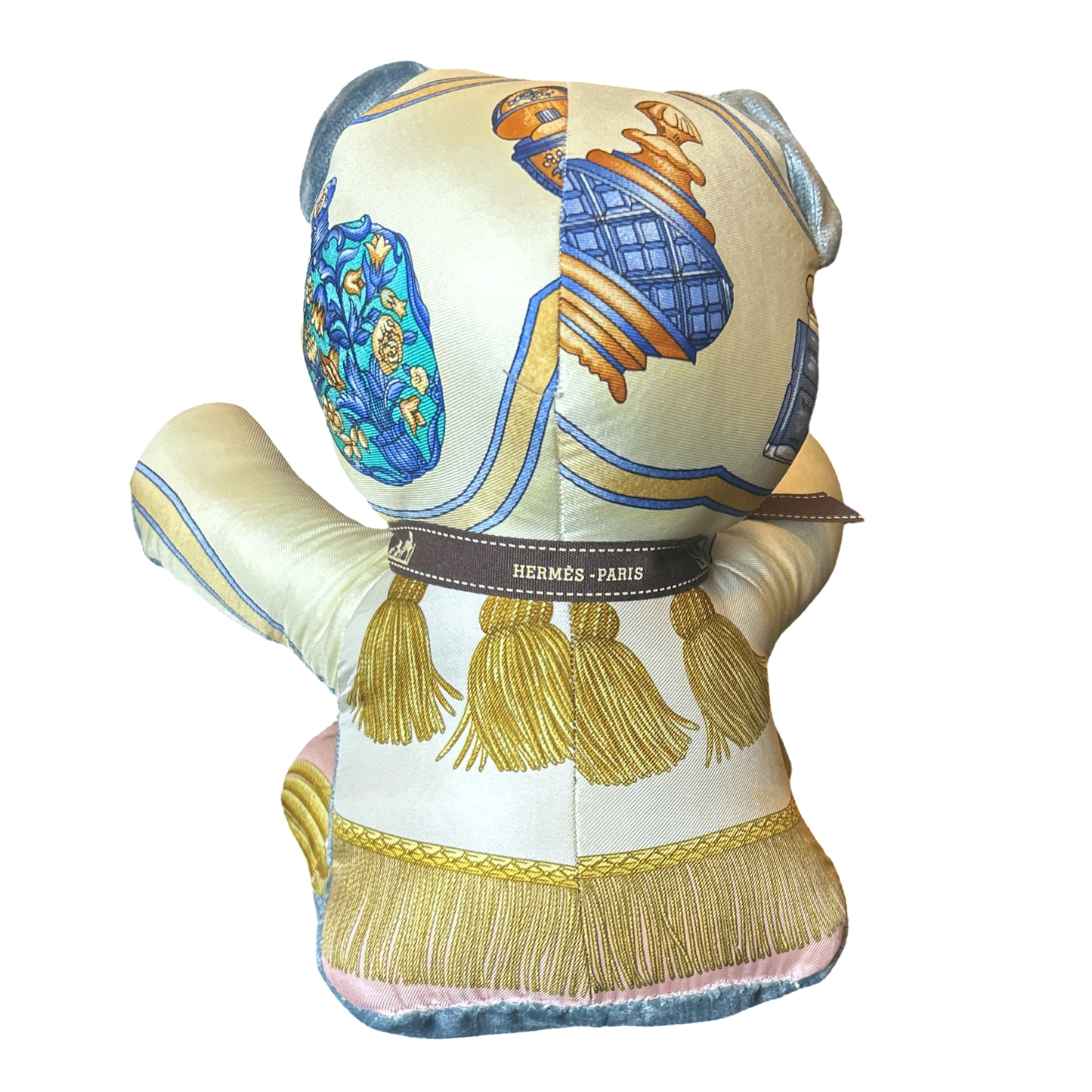 Hermes Qu’Importe le Flacon Scarf Patchwork Teddy Bear at Vintage Luxe Up