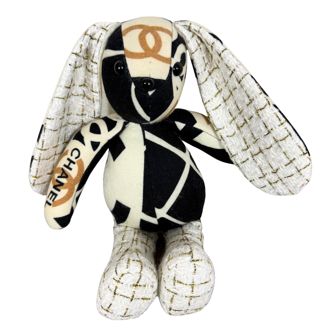 Chanel CC Logo Scarf Patchwork Bunny at Vintage Luxe Up