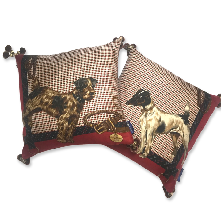 Best In Show Vintage Silk Scarf Pillows