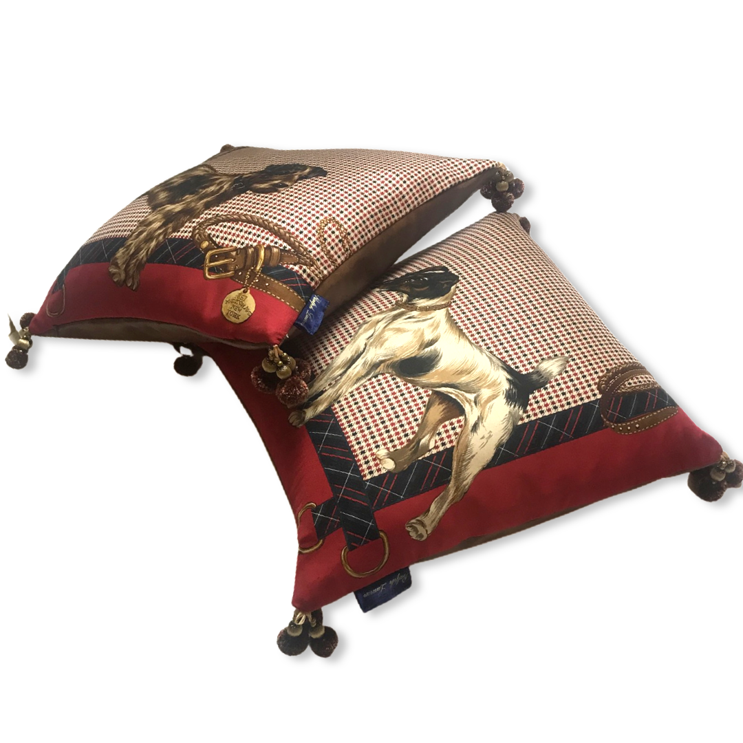 Best In Show Vintage Silk Scarf Pillows