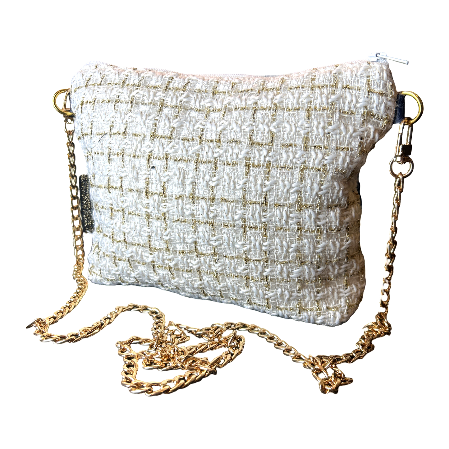 CC Camellia Noir Vintage Scarf Crossbody Bag with Fringe
