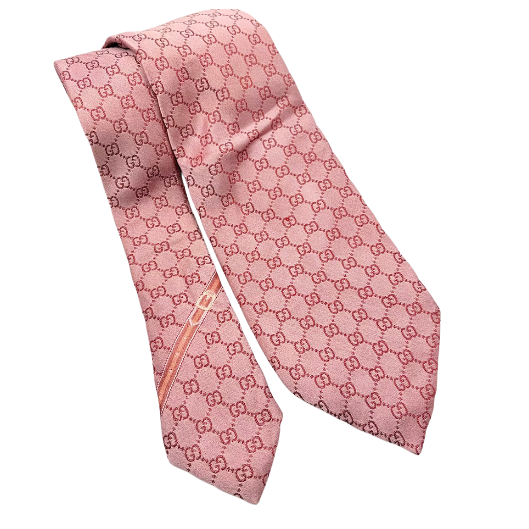 GG Bumblebee Silk Necktie Cuff Bracelet