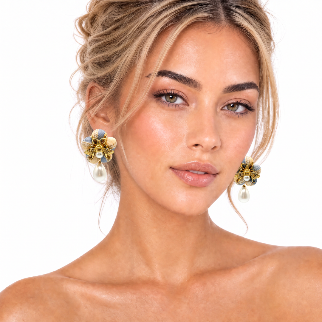 Chanel CC Bumblebee Earrings