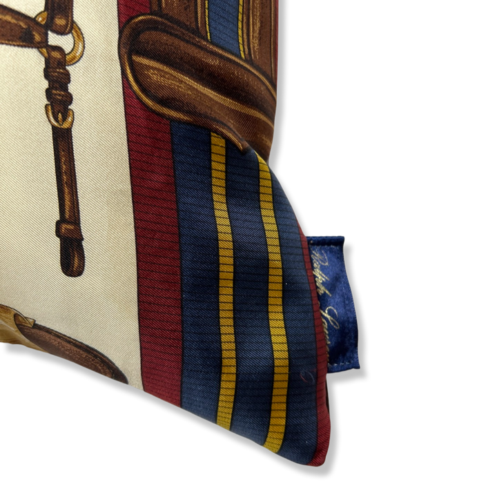 Equestrian Vintage Silk Scarf Pillows