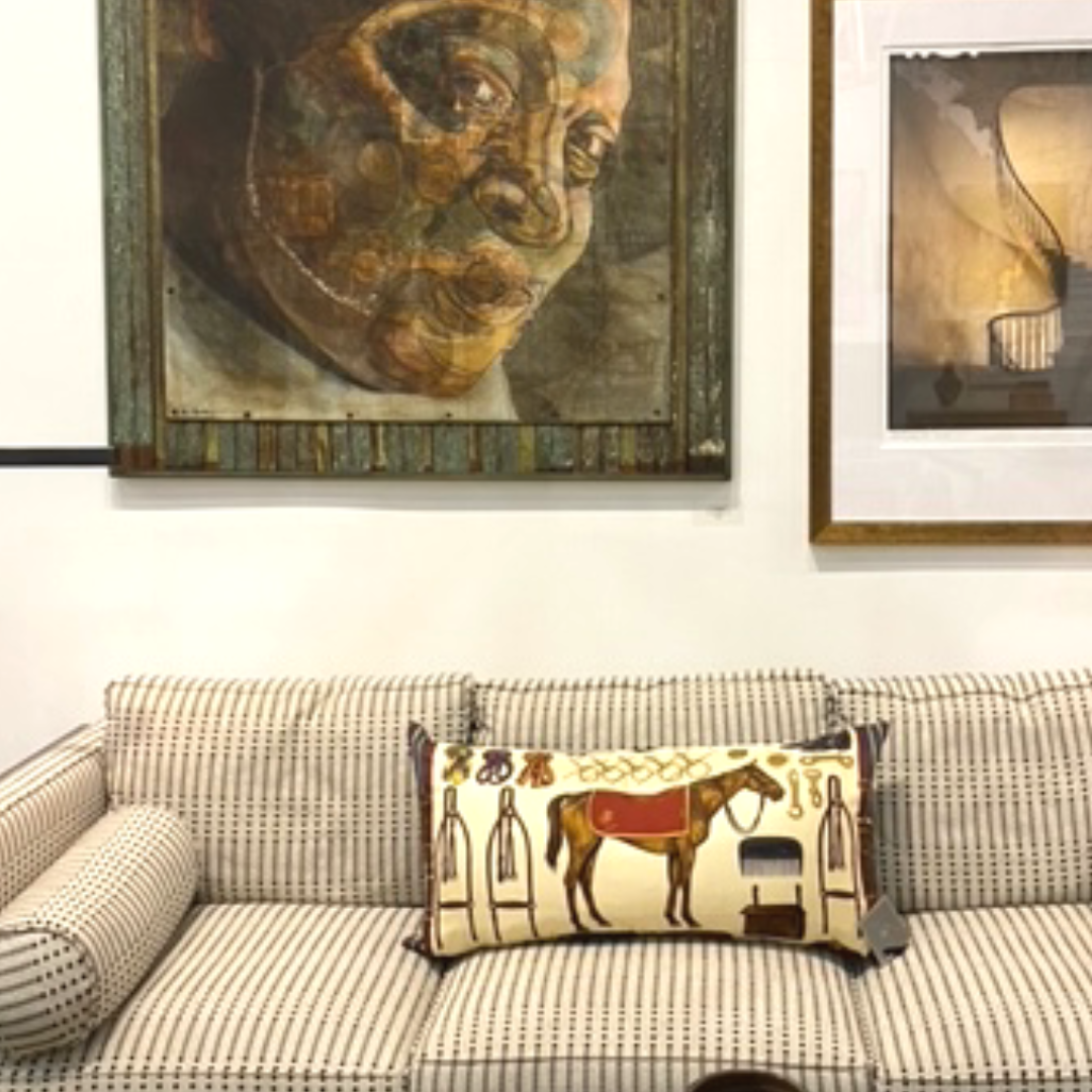 Equestrian Vintage Silk Scarf Pillows