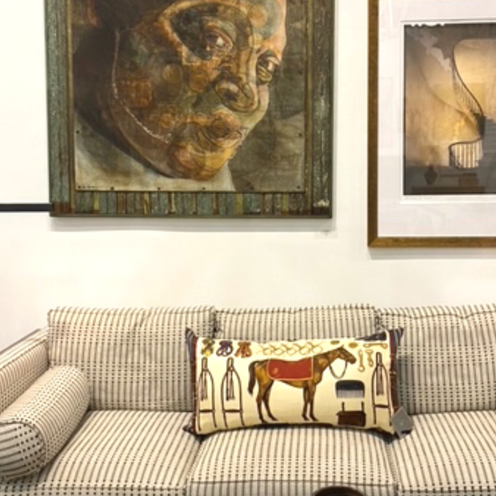 Equestrian Vintage Silk Scarf Pillows