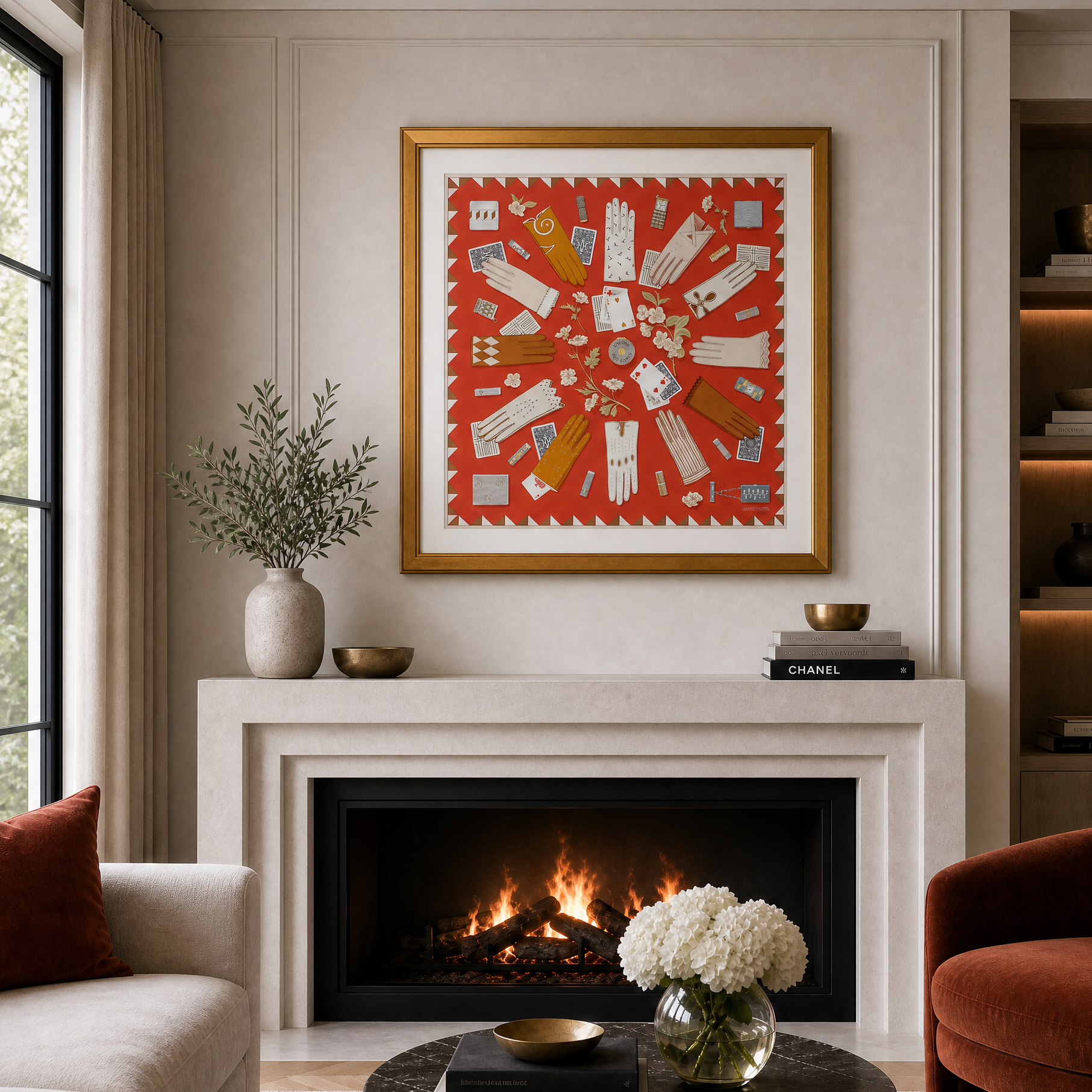 Hermès Heure des Gants Framed Scarf | Vintage Luxe Up