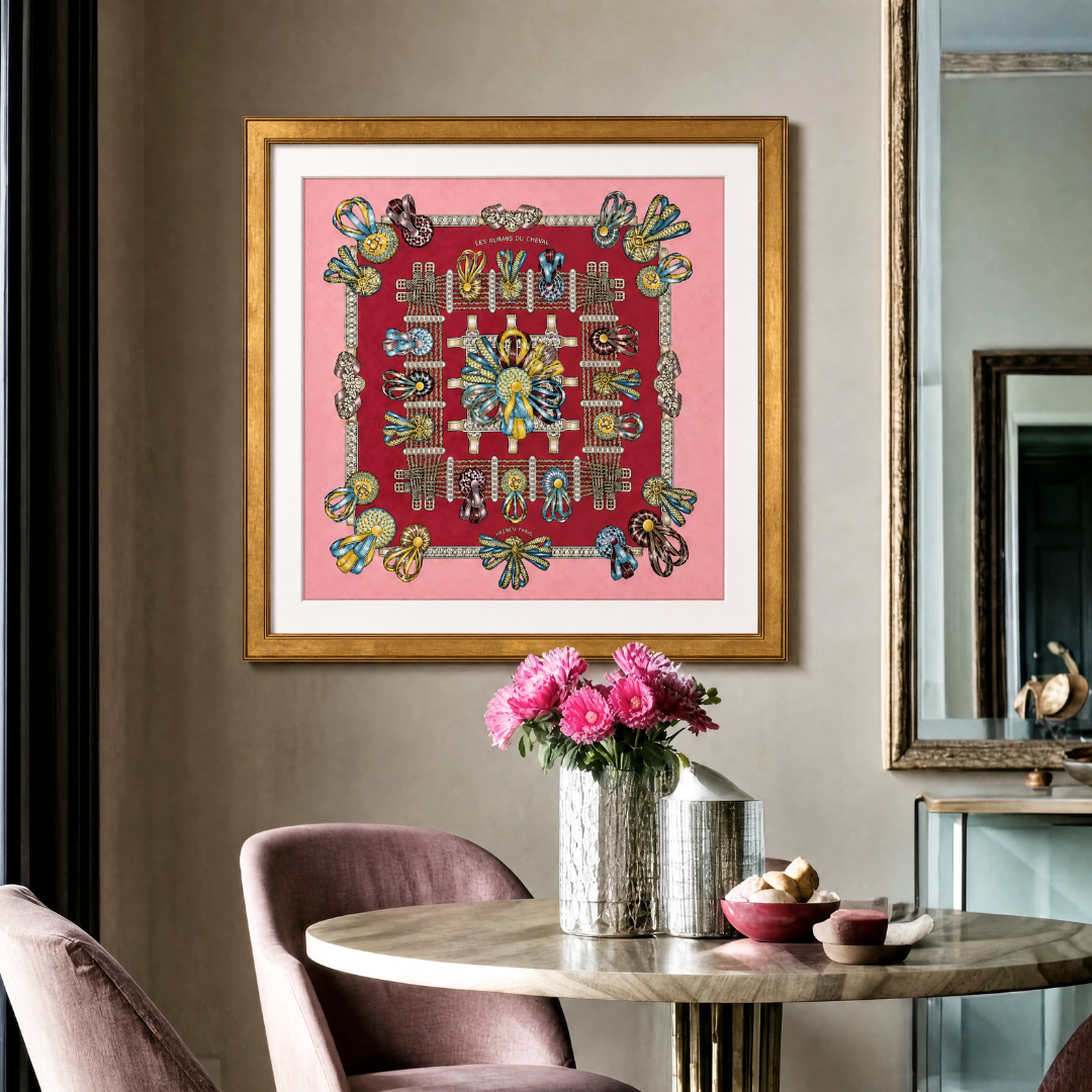 Hermes Rubans du Cheval Scarf Framed Hermes Scarf exclusively at