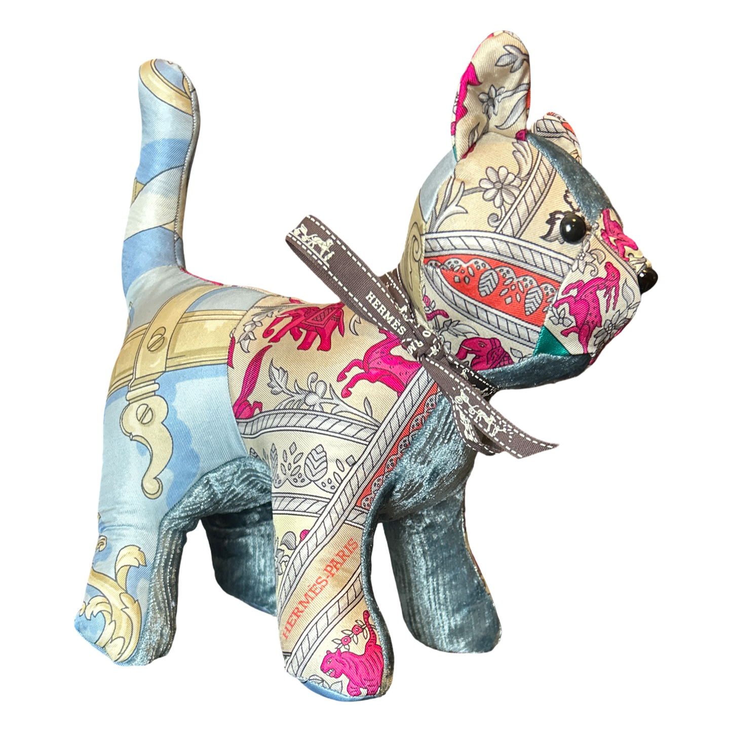Hermes Chasse en Inde Scarf Patchwork Kitten at Vintage Luxe Up