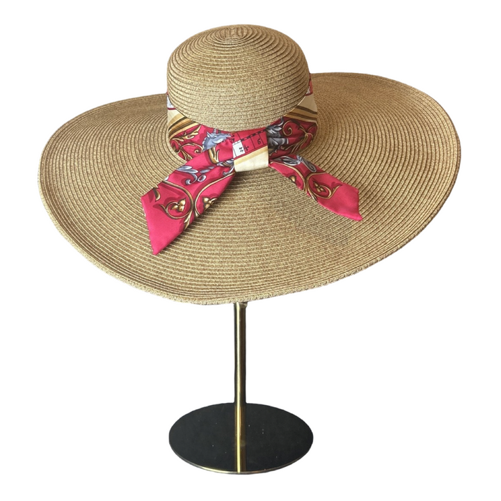Hermes Astrologie Dies et Hore Scarf Straw Hat exclusively at Vintage Luxe Up