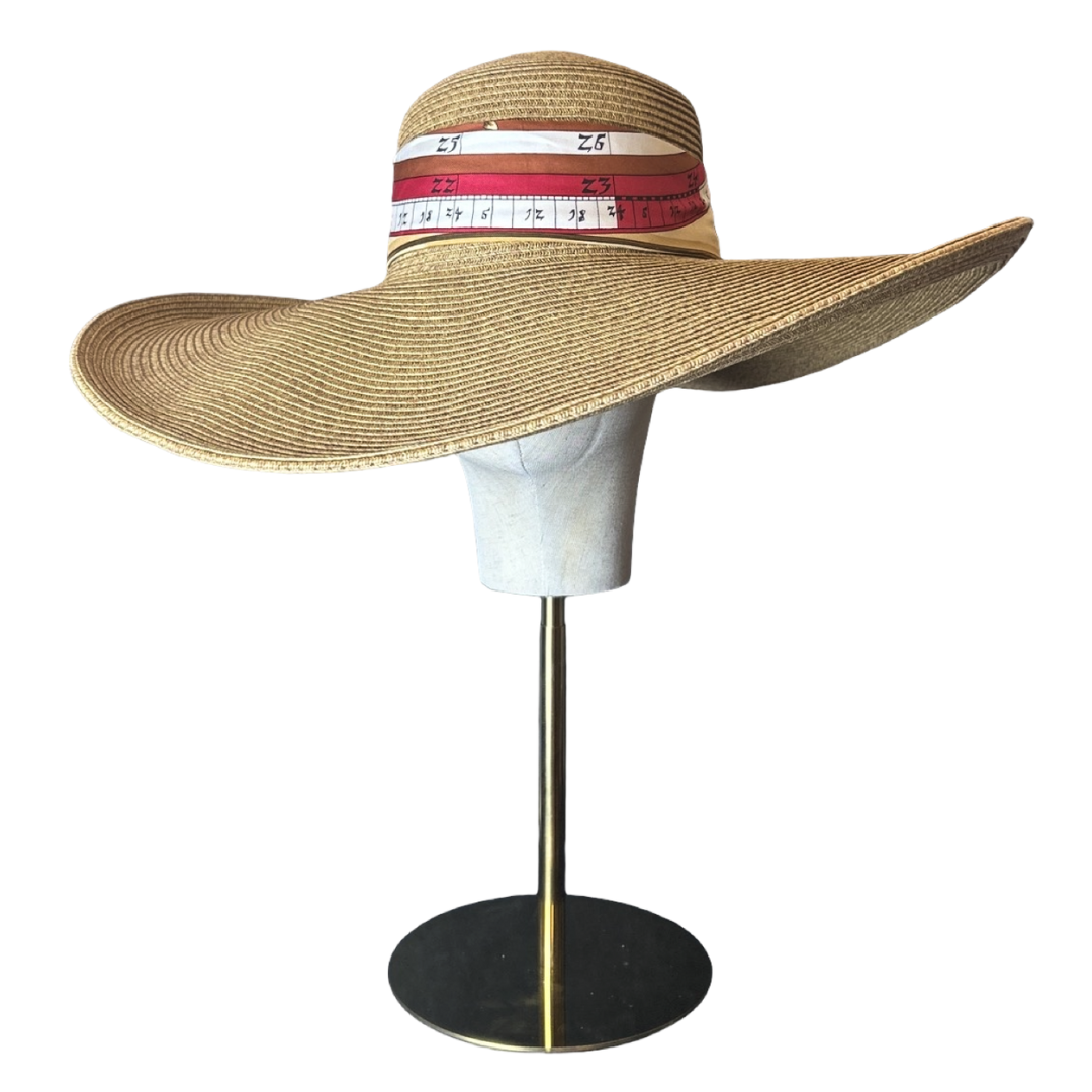 Hermes Astrologie Dies et Hore Scarf Straw Hat exclusively at Vintage Luxe Up
