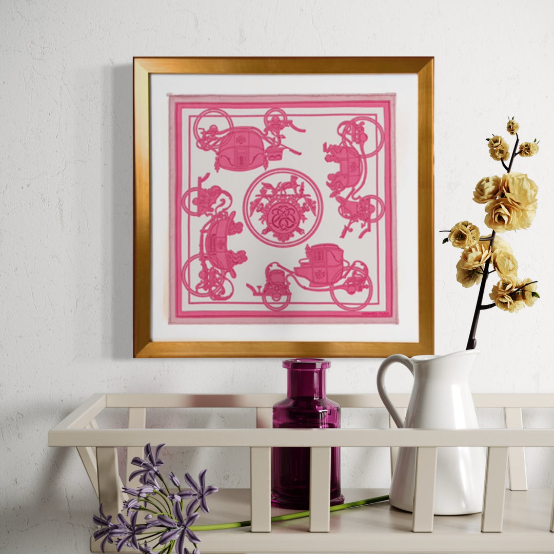 HERMES Ex Libris Scarf | Hermes Framed Scarf at Vintage Luxe Up