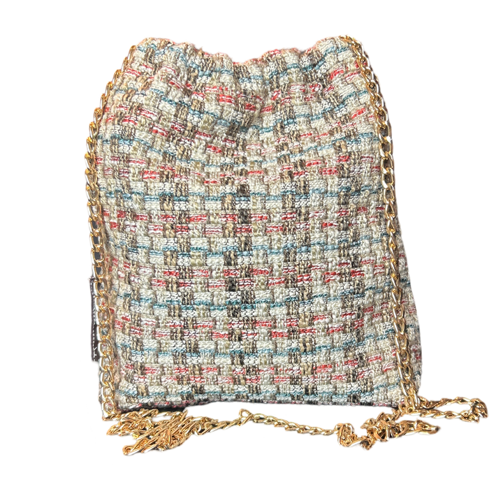 Haute Parure Vintage Scarf Drawstring Crossbody Bag