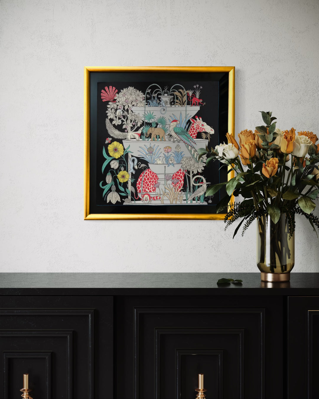 Hermes Precious Paradise Detail Scarf | Framed Hermes Scarf at Vintage Luxe Up