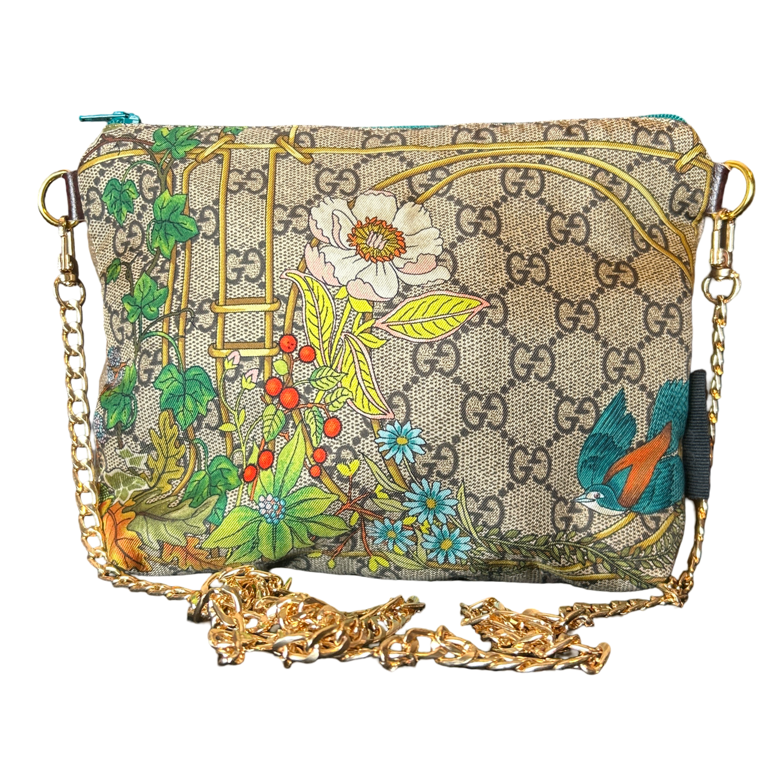 Gucci GG Lattice Floral Scarf | Gucci Crossbody Bag exclusively at