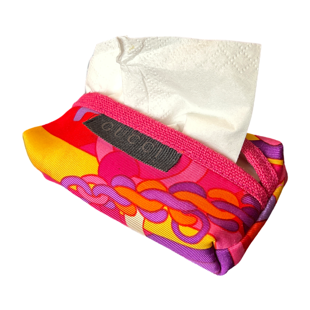 Gucci Pop Art Equestrian Scarf Travel Tissue Pouch