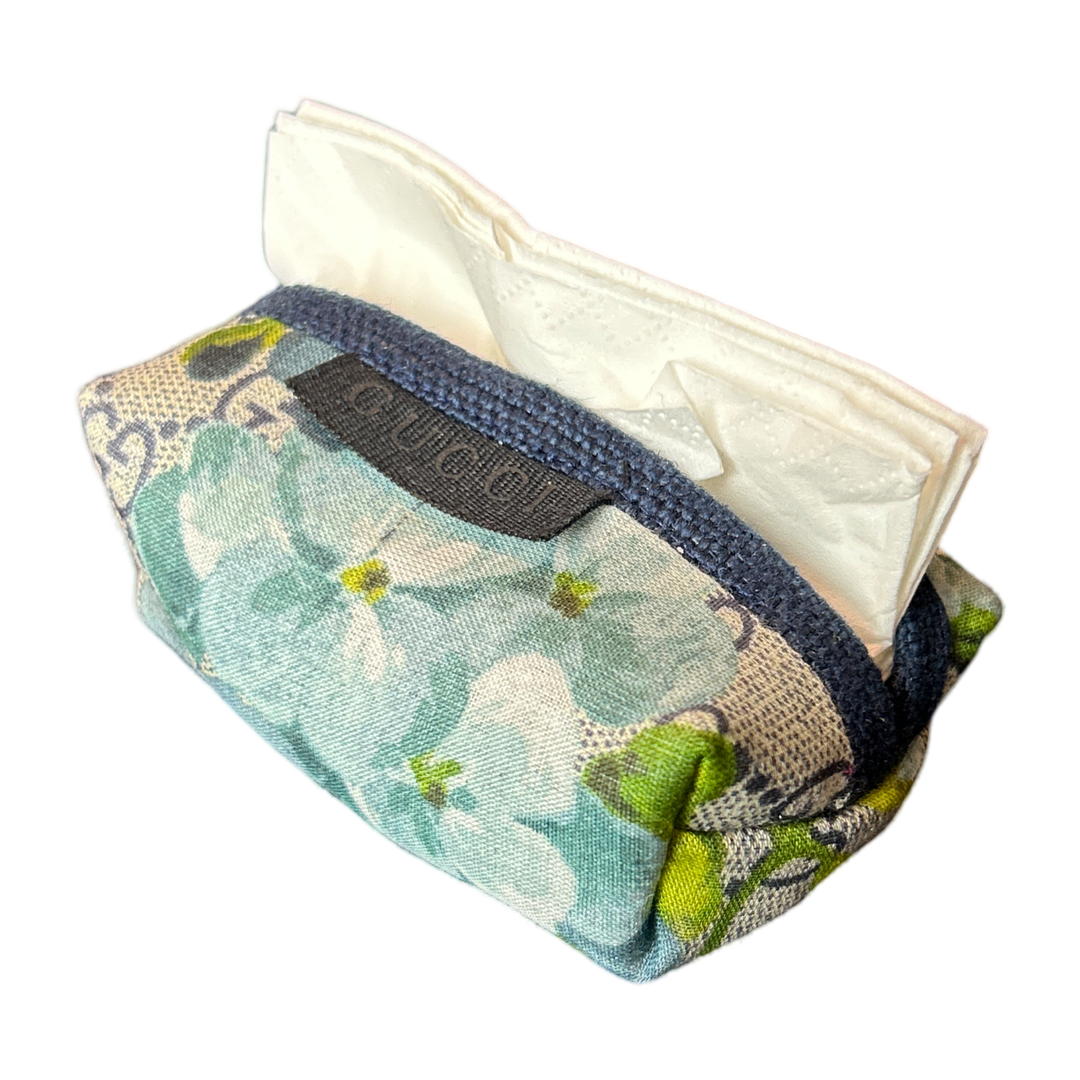 Gucci GG Blooms Pink Scarf Travel Tissue Pouch