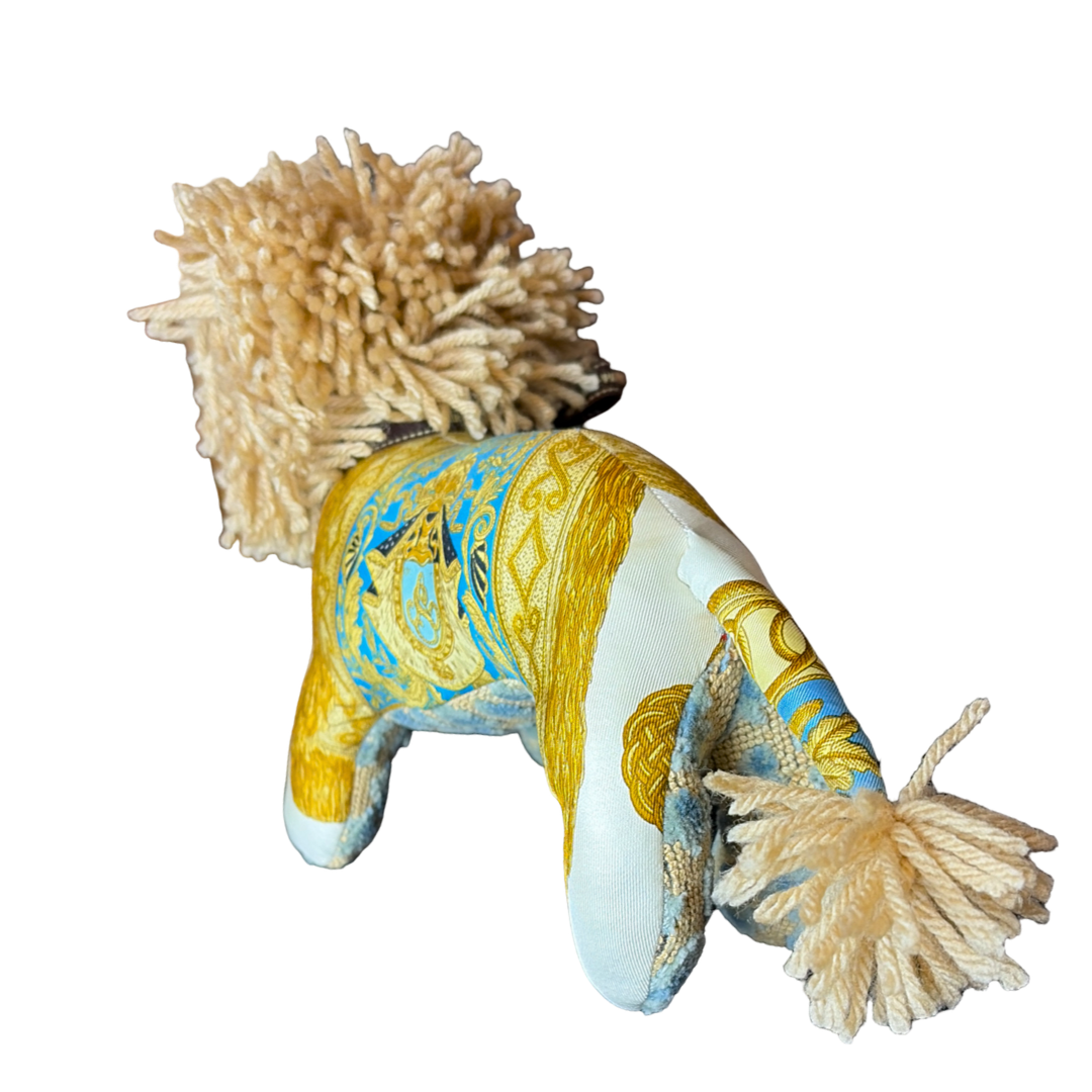 Hermes Poste et Cavalerie Scarf Lion