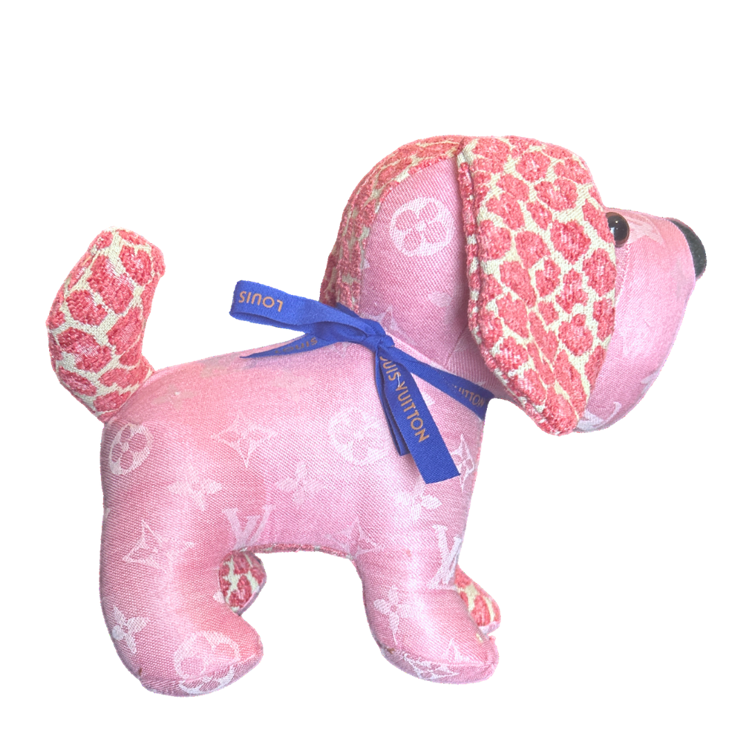 Louis Vuitton LV Monogram Pink  Scarf Patchwork Puppy at Vintage Luxe Up`````