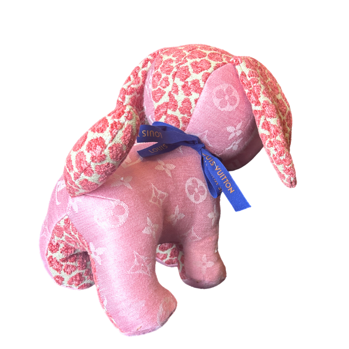 Louis Vuitton LV Monogram Pink  Scarf Patchwork Puppy at Vintage Luxe Up`````