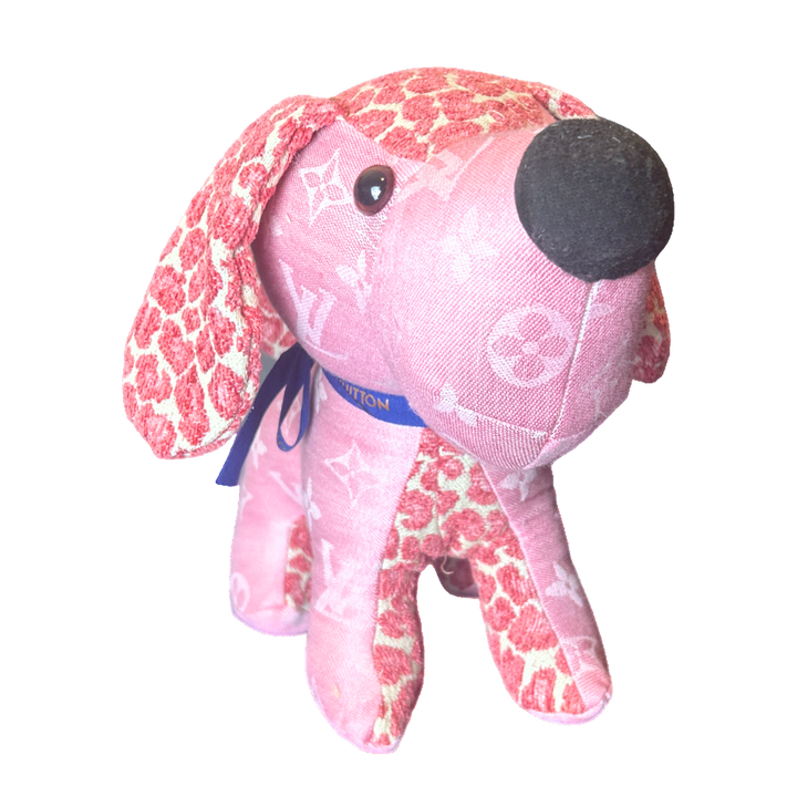 Louis Vuitton LV Monogram Pink  Scarf Patchwork Puppy at Vintage Luxe Up`````