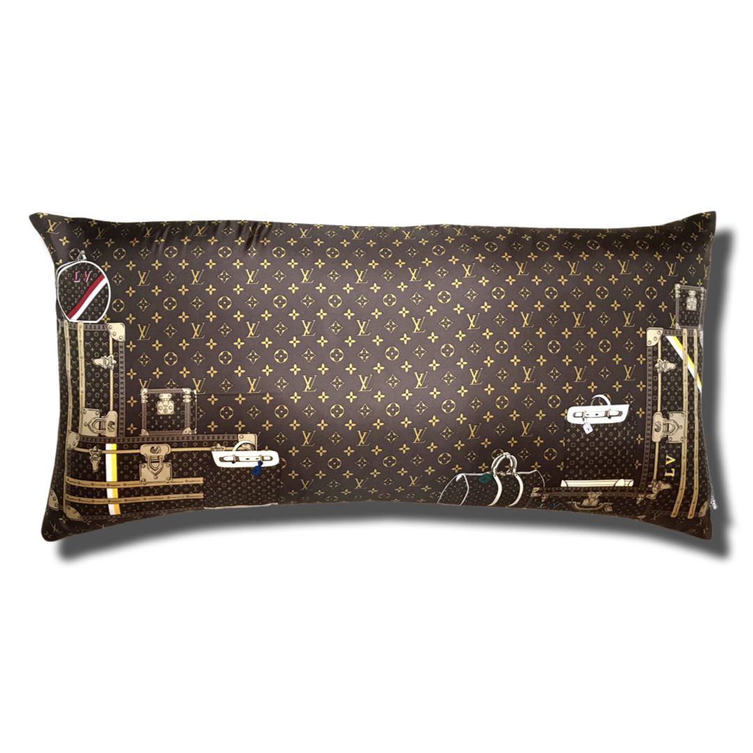 Monogram Luggage Vintage Silk Scarf Pillows