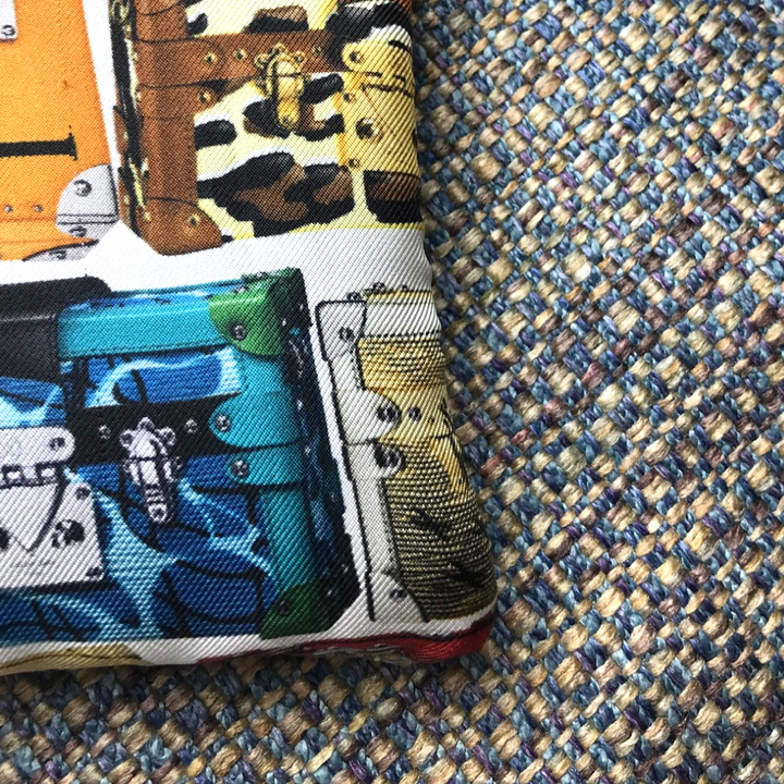 Petite Malle Vintage Silk Scarf Wristlet Grand Bag