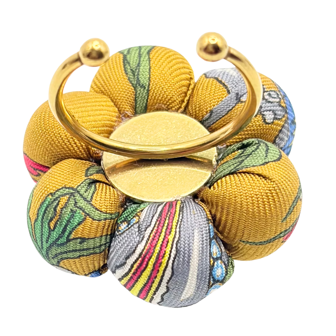 Mediterraneo Vintage Silk Necktie Ring