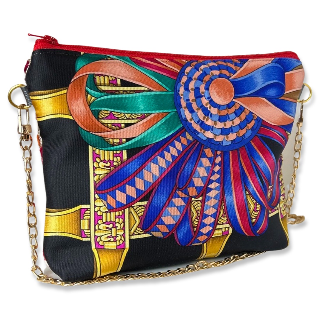 Hermes Couvertures et Tenues du Jour Vintage Scarf Crossbody Bag Vintage Luxe Up