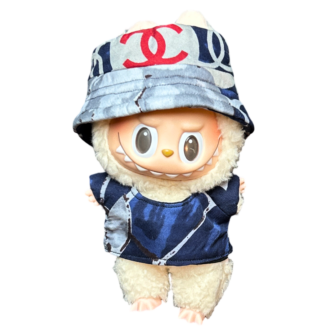 Chanel CC Monogram Vintage Scarf Labubu Hat & Shirt