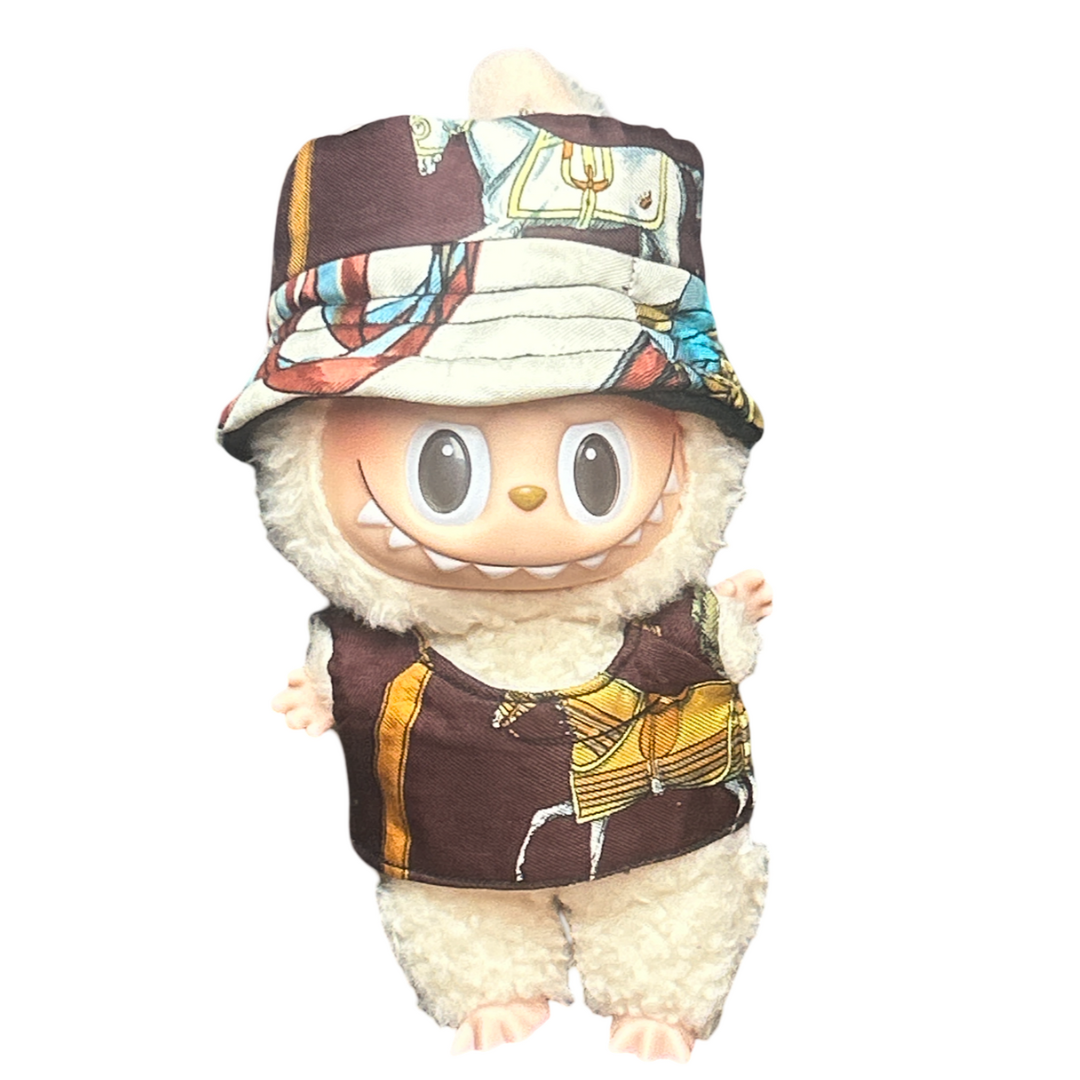 Petits Chevaux Vintage Scarf Labubu™️ Hat & Shirt