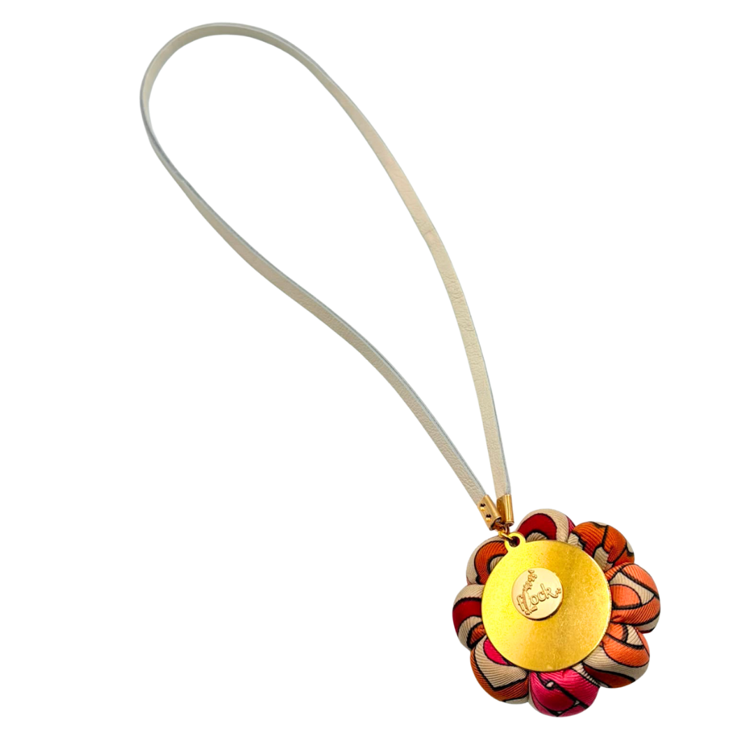 Chain Bumblebee Vintage Silk Necktie Bag Charm