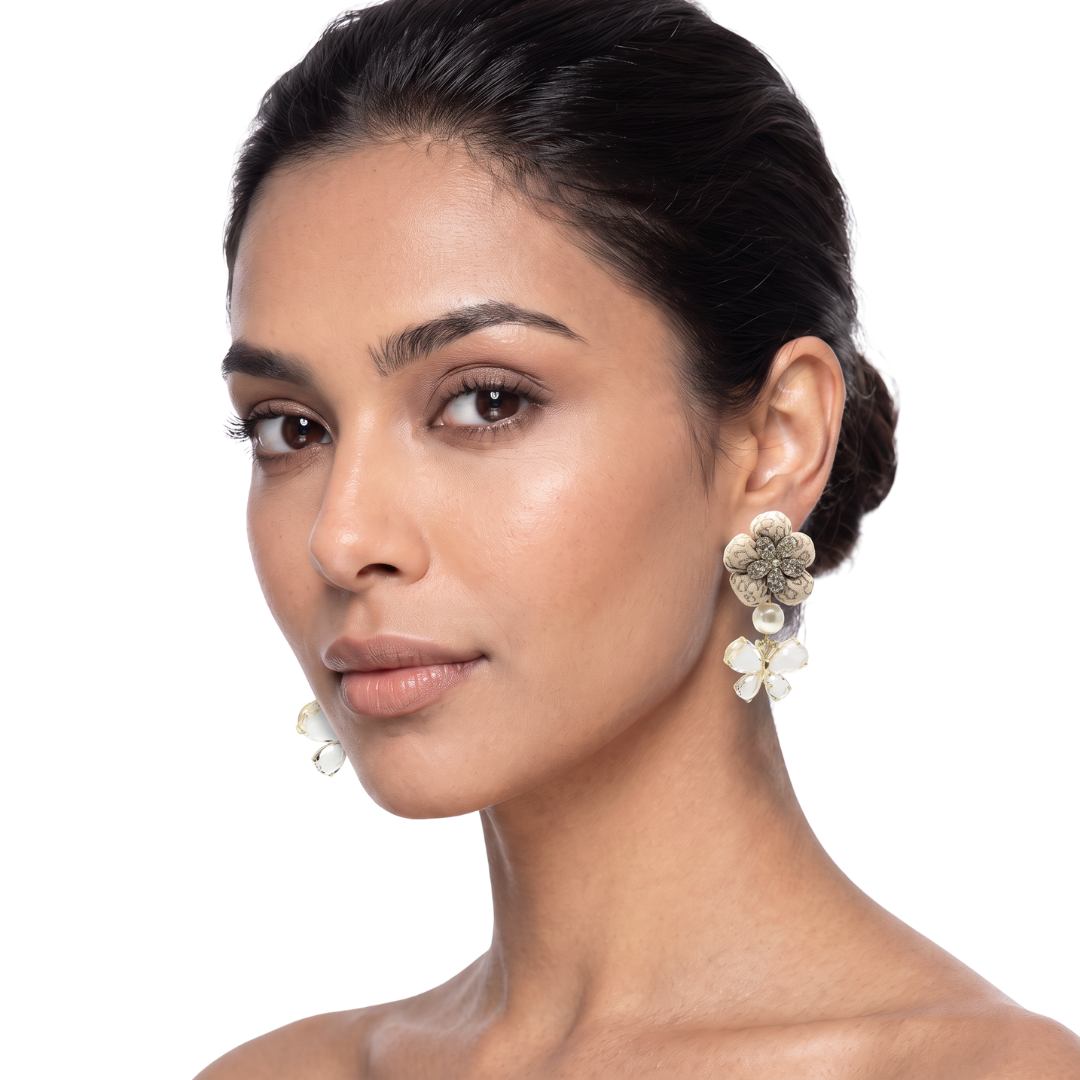 Chanel CC Camellia Earrings | Chanel Jewelry