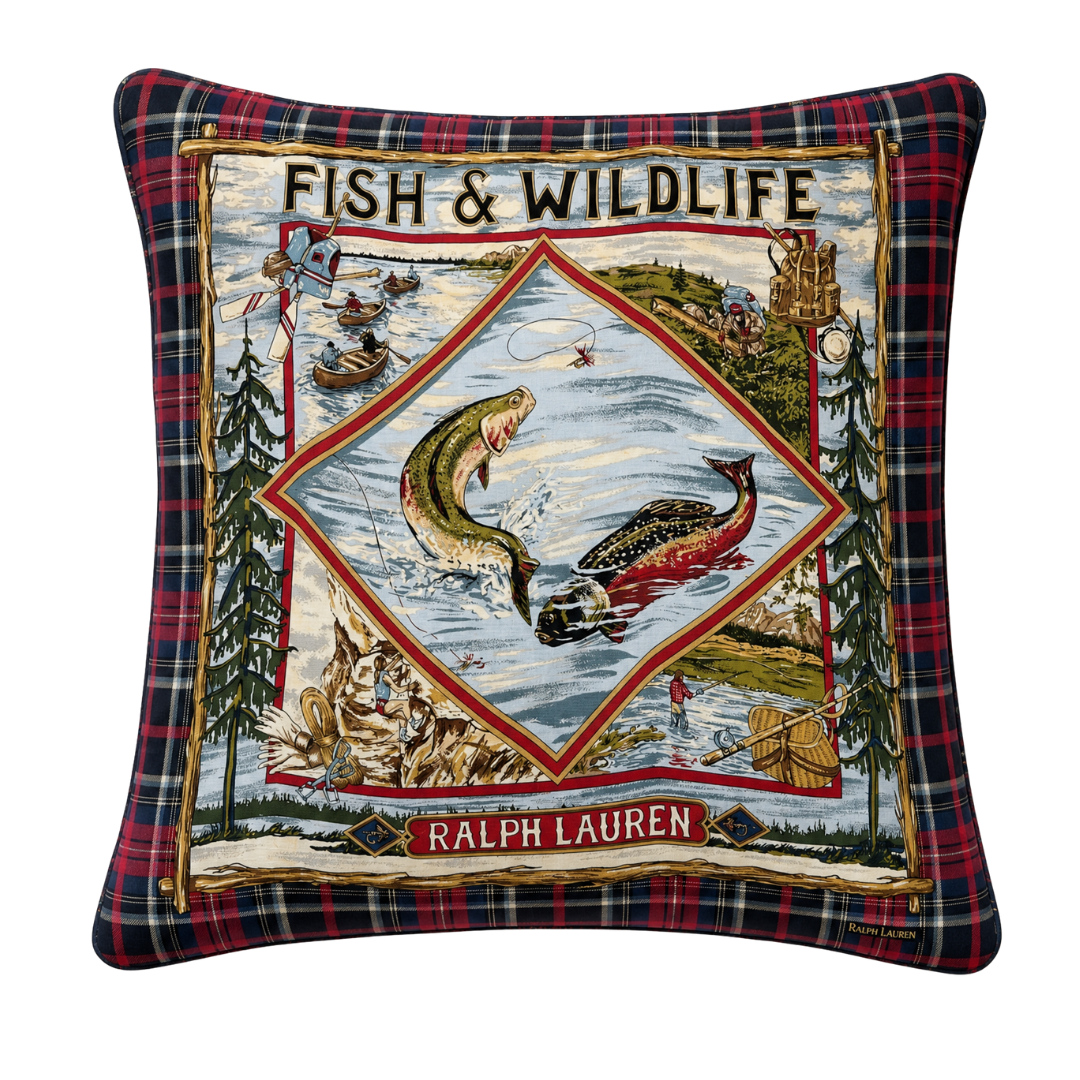 Ralph Lauren Fish & Wildlife Scarf Pillow