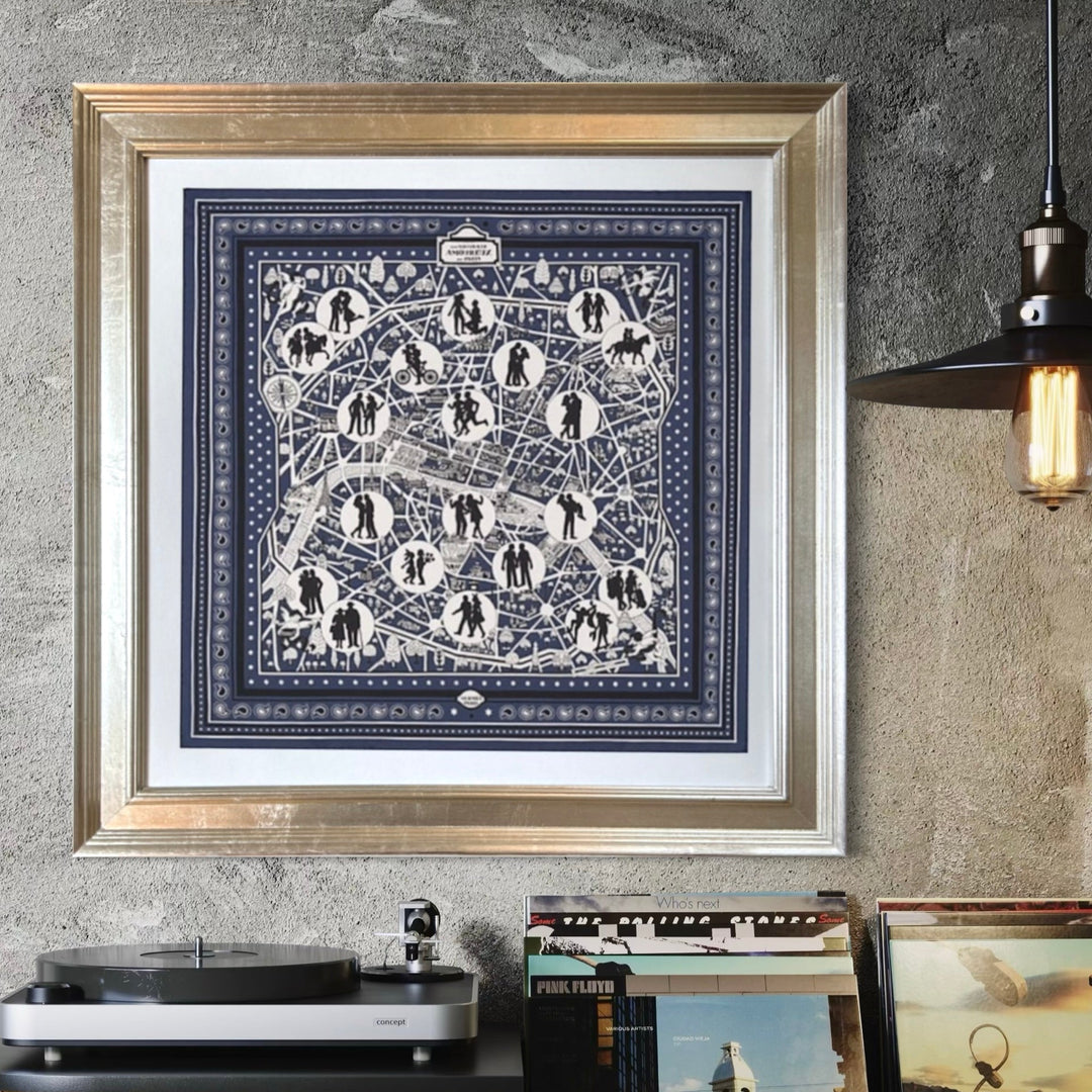 HERMES AMOUREAUX DE PARIS SCARF FRAMED HERMES SCARF AT VINTAGE LUXE UP