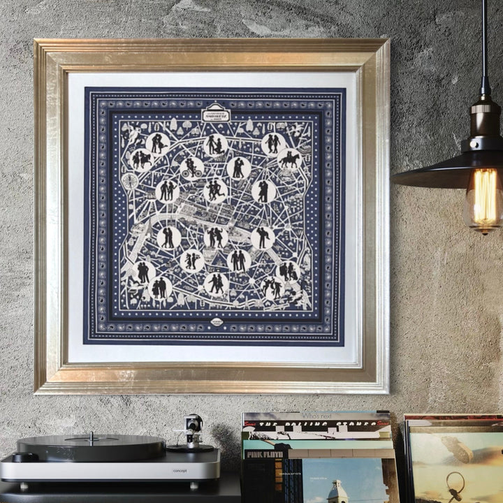 HERMES AMOUREAUX DE PARIS SCARF FRAMED HERMES SCARF AT VINTAGE LUXE UP