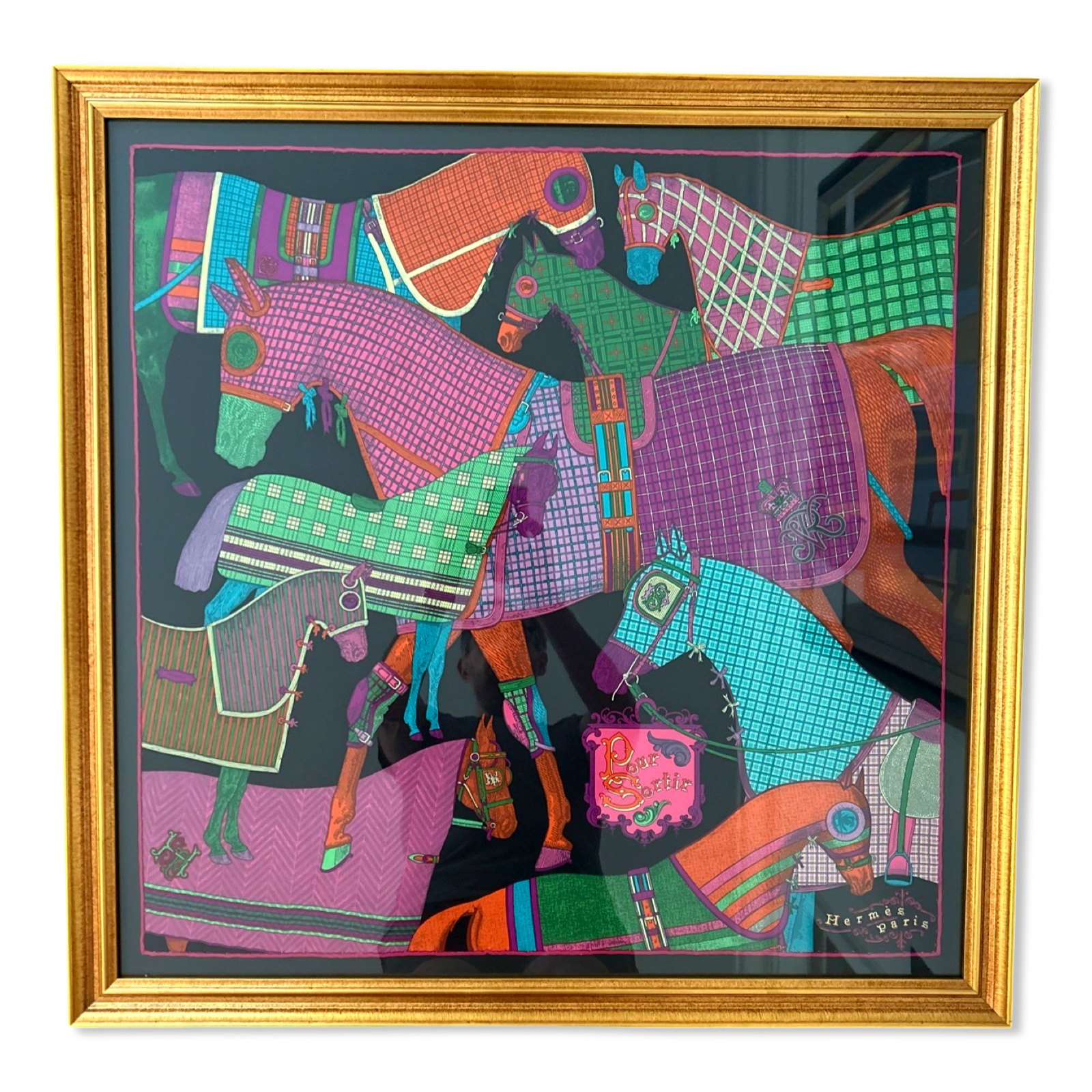 HERMÈS Pour Sortir Framed Hermes Scarf – Vintage Luxe Up