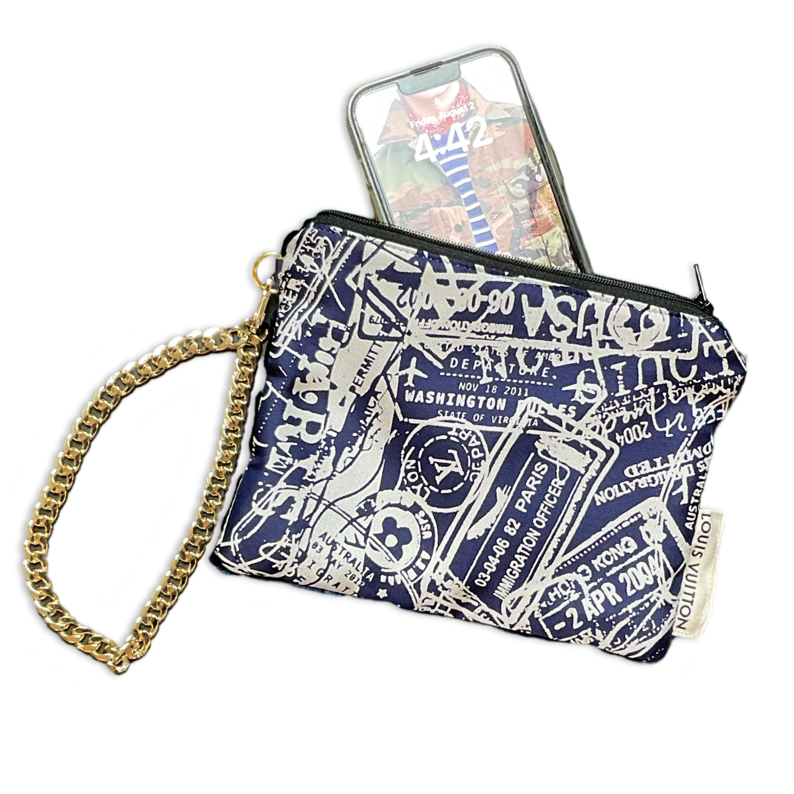 LOUIS VUITTON Travel Stamps Scarf | Louis Vuitton Wristlet Bag