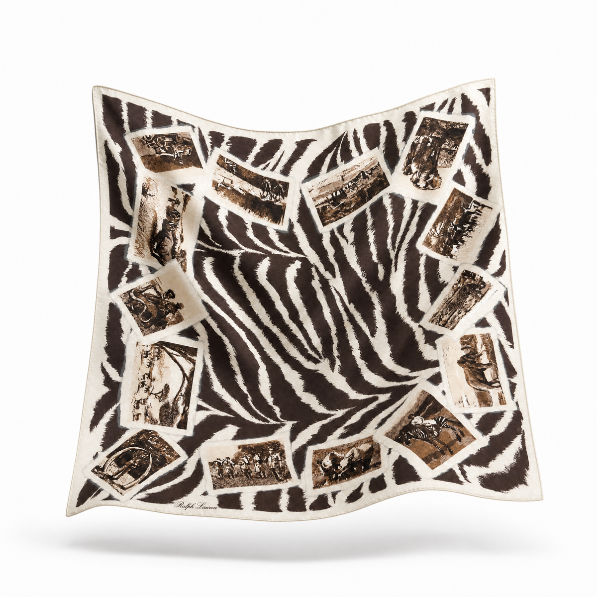 Safari Vintage Silk Scarf Lucky Elephant