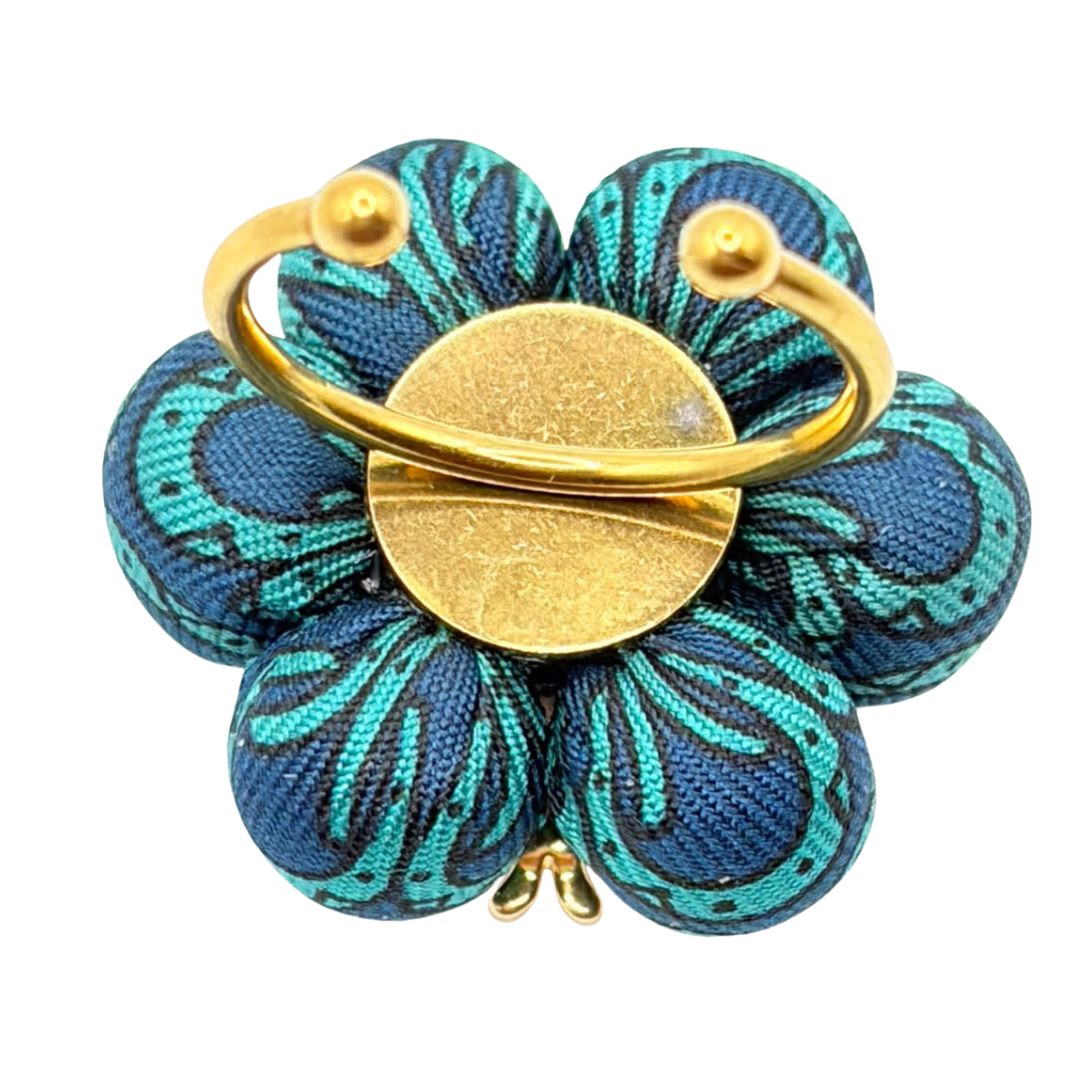 Horseshoe Print Bumblebee Vintage Silk Necktie Ring