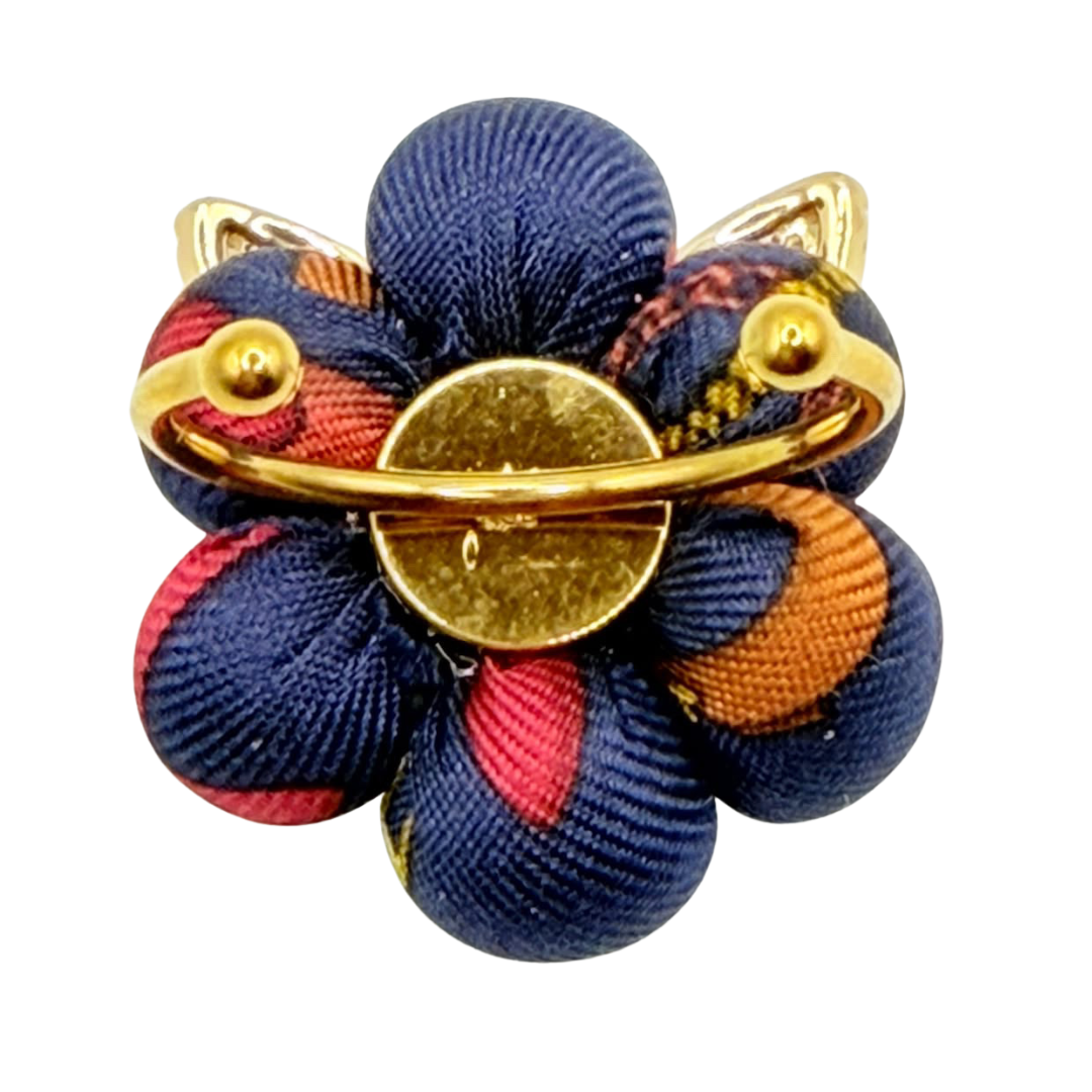 Belt Print Butterfly Vintage Silk Necktie Ring