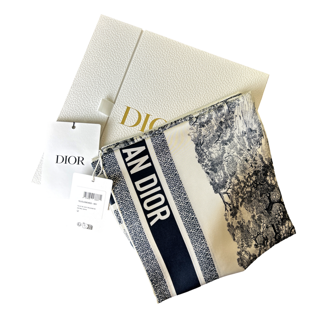 Dior Toile de Jouy Sauvage Scarf | Framed Scarf at Vintage Luxe Up 