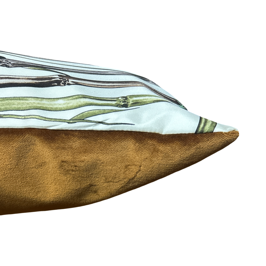 Amazone Vintage Silk Scarf Lumbar Pillows 35"