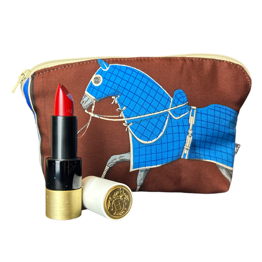 Hermes Couvertures et Tenues du Jour Scarf Beauty Bag at Vintage Luxe Up