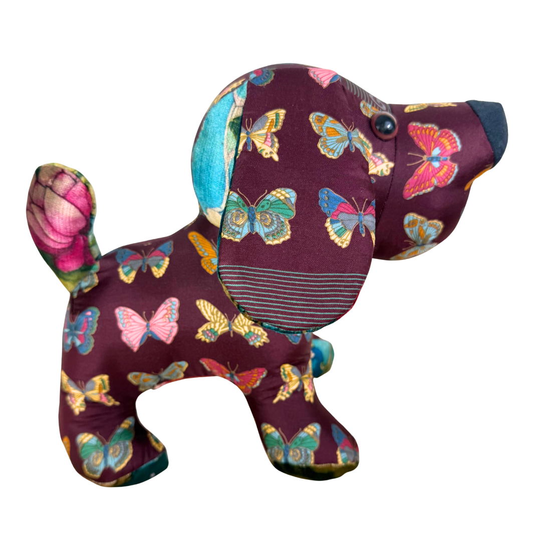 Farfalle Vintage Silk Scarf Loyal Puppy