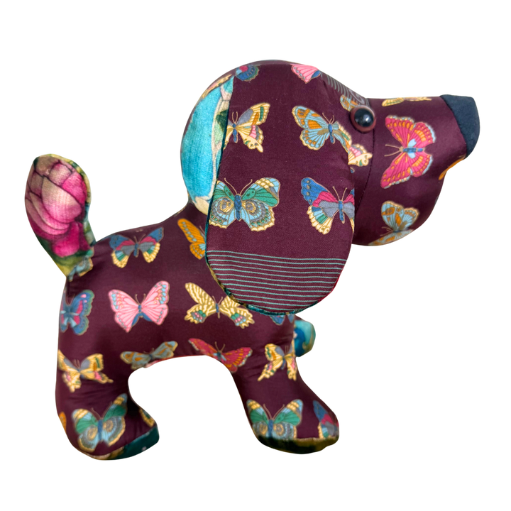 Farfalle Vintage Silk Scarf Loyal Puppy