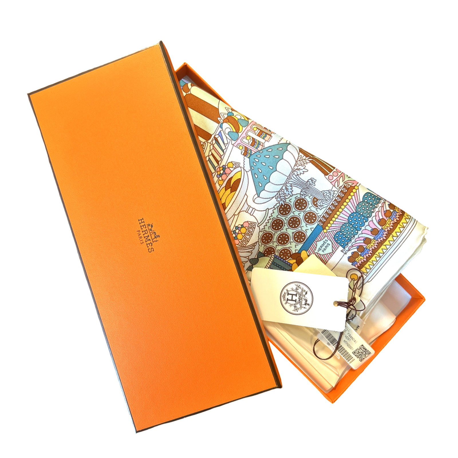 Hermes Patisserie Francaise Scarf | Framed Hermes Scarf at Vintage Luxe Up