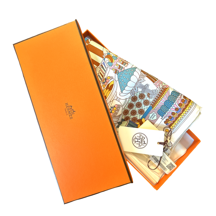 Hermes Patisserie Francaise Scarf | Framed Hermes Scarf at Vintage Luxe Up
