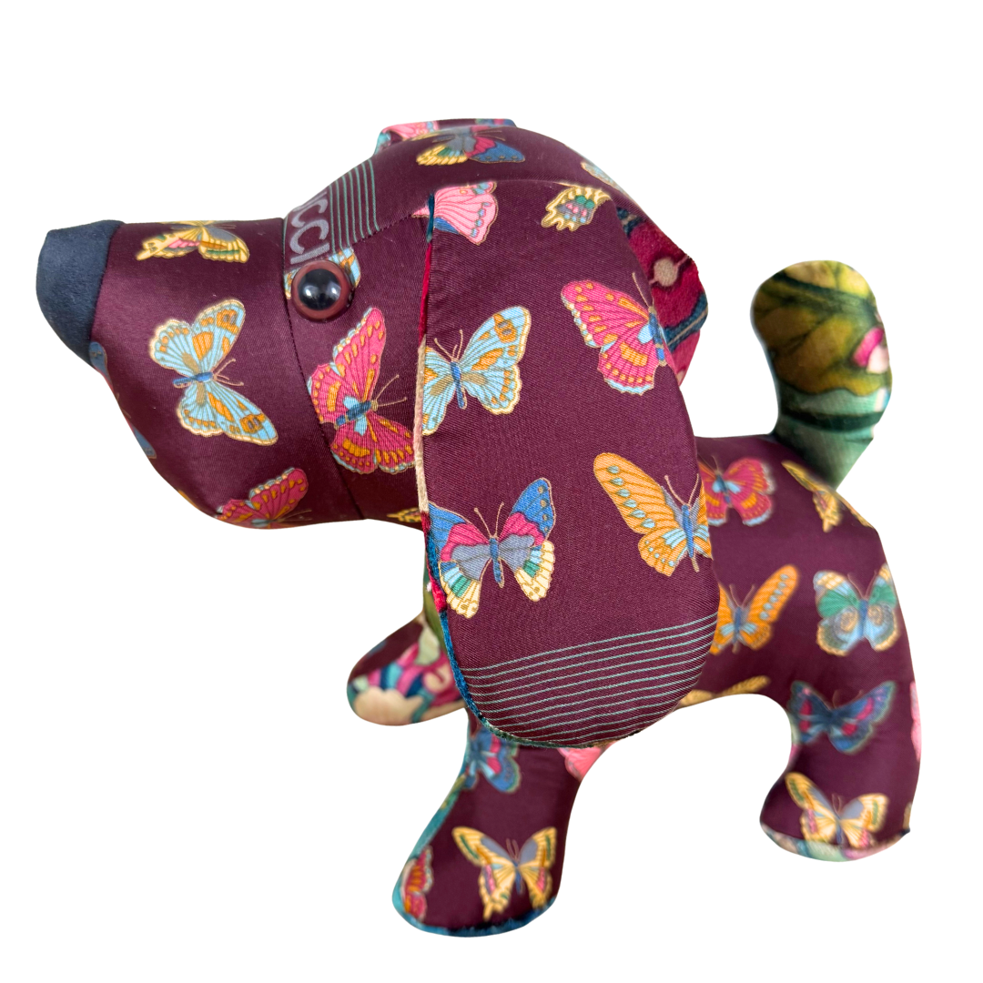 Farfalle Vintage Silk Scarf Loyal Puppy