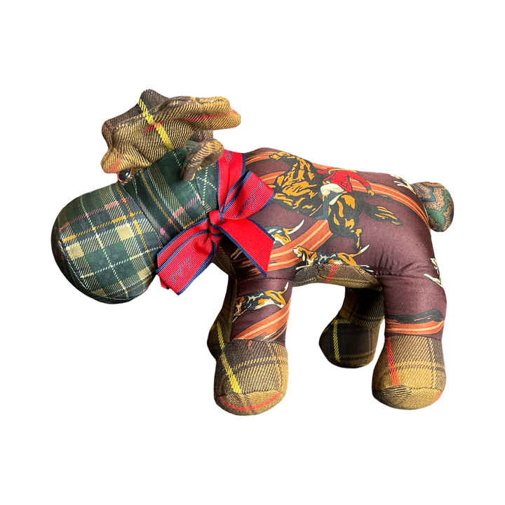 Tartan Vintage Silk Scarf Majestic Moose